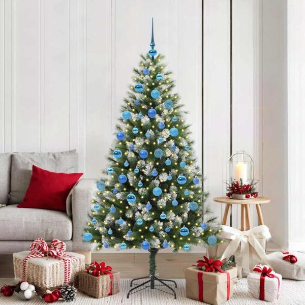 ARDEBO.de - Künstlicher Klapp Weihnachtsbaum mit Schneeüberzug 180 cm