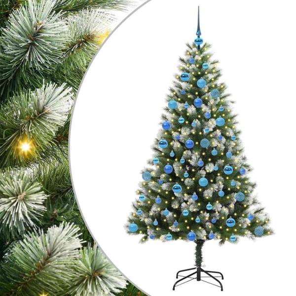 Künstlicher Klapp Weihnachtsbaum mit Schneeüberzug 180 cm