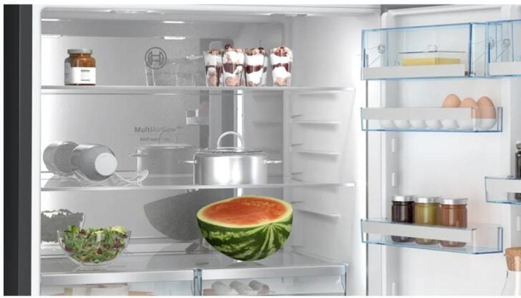 Bosch KGP86AXB0N Serie 8 Stand Kühl-Gefrierkombination, 86 cm breit, 621 L, Twin No Frost, VitaFresh plus, Urlaubsschaltung, Kindersicherung, Gebürsteter schwarzer Stahl Anti Fingerprint