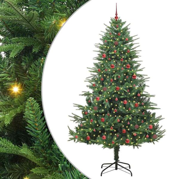 Künstlicher beleuchteter Weihnachtsbaum mit Kugel-Set Grün