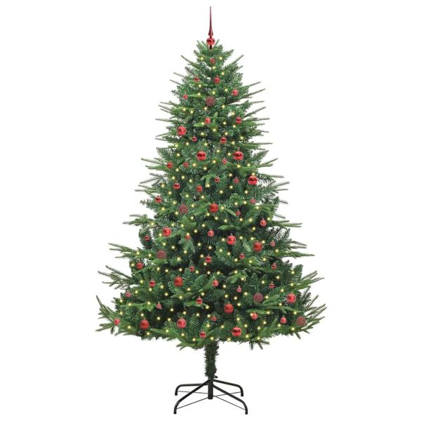 Künstlicher beleuchteter Weihnachtsbaum mit Kugel-Set Grün