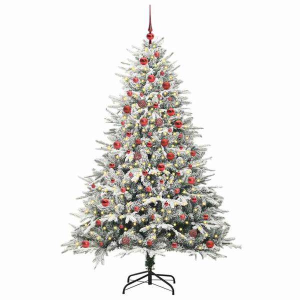 Künstlicher beleuchteter Weihnachtsbaum mit Kugel-Set Grün