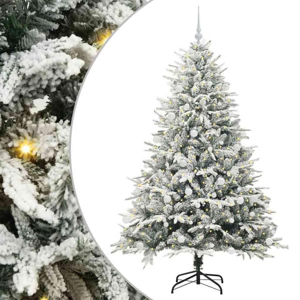Künstlicher beleuchteter Weihnachtsbaum mit Kugel-Set Grün