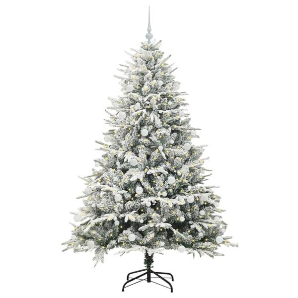 Künstlicher beleuchteter Weihnachtsbaum mit Kugel-Set Grün