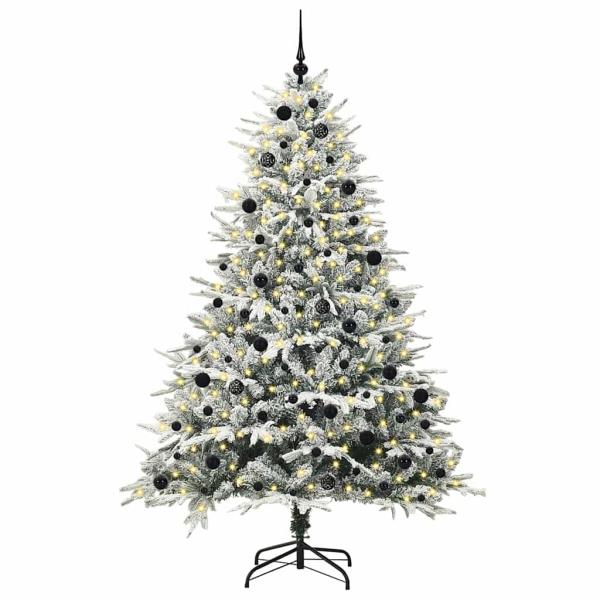 Künstlicher beleuchteter Weihnachtsbaum mit Kugel-Set Grün