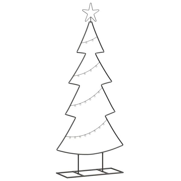 Metall Weihnachtsbaum mit Ständer Schwarz 125 cm Stahl