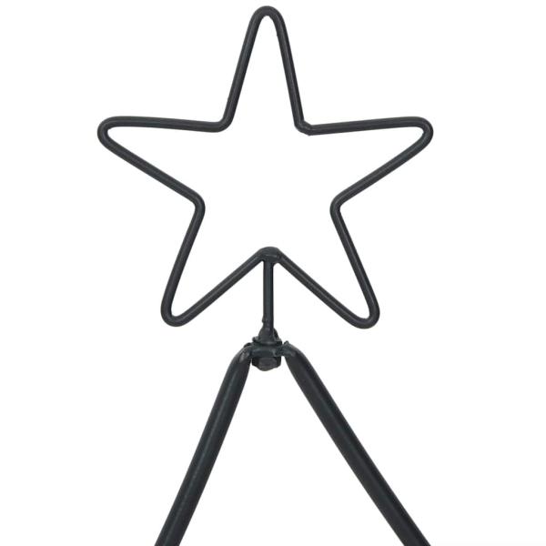 Metall Weihnachtsbaum mit Ständer Schwarz 125 cm Stahl