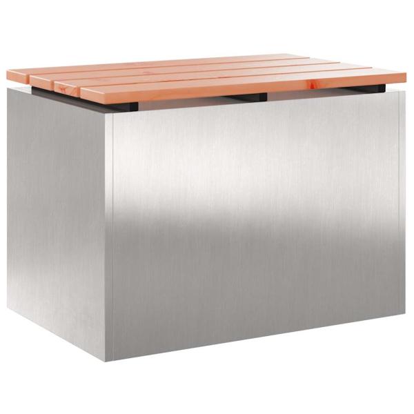 Gartenbank Silber 60 x 40 x 43 cm Edelstahl