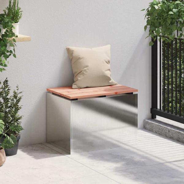 Gartenbank Silber 60 x 40 x 43 cm Edelstahl