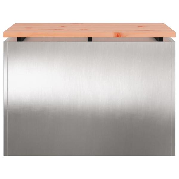 Gartenbank Silber 60 x 40 x 43 cm Edelstahl