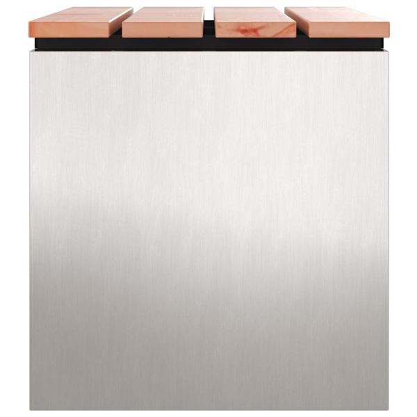 Gartenbank Silber 60 x 40 x 43 cm Edelstahl