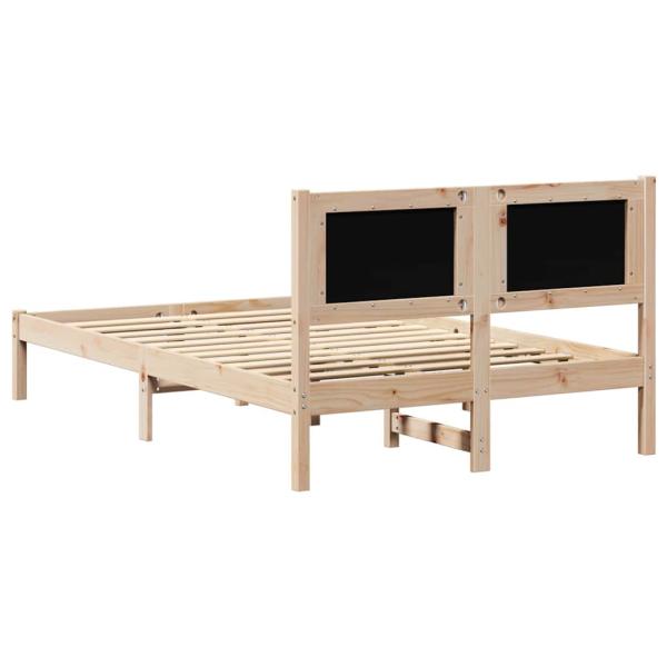Bettgestell mit Kopfteil Taupe 135 x 190 cm Stoff