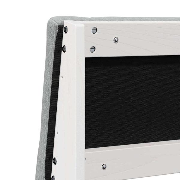 Gepolstertes Kopfteil Hellgrau 200 cm Massives Kiefernholz