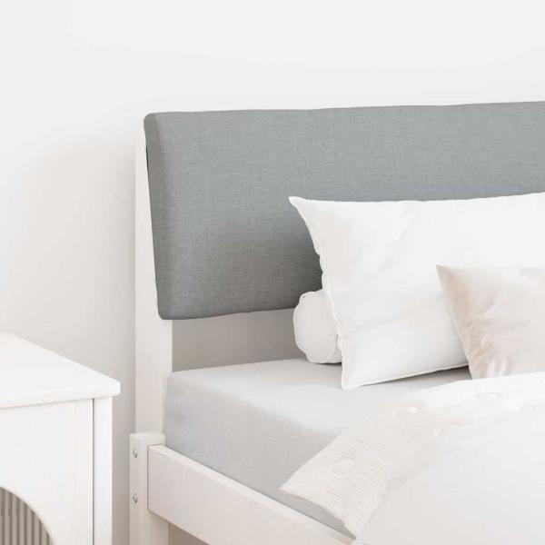 ARDEBO.de - Gepolstertes Kopfteil Hellgrau 90 cm Massives Kiefernholz