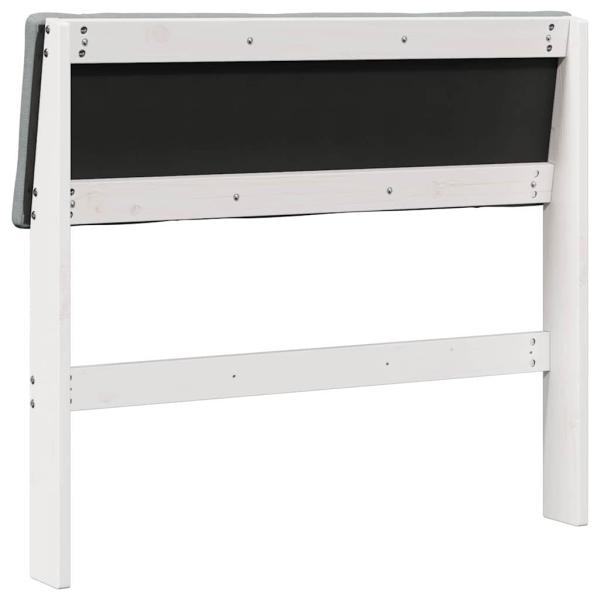 Gepolstertes Kopfteil Hellgrau 90 cm Massives Kiefernholz