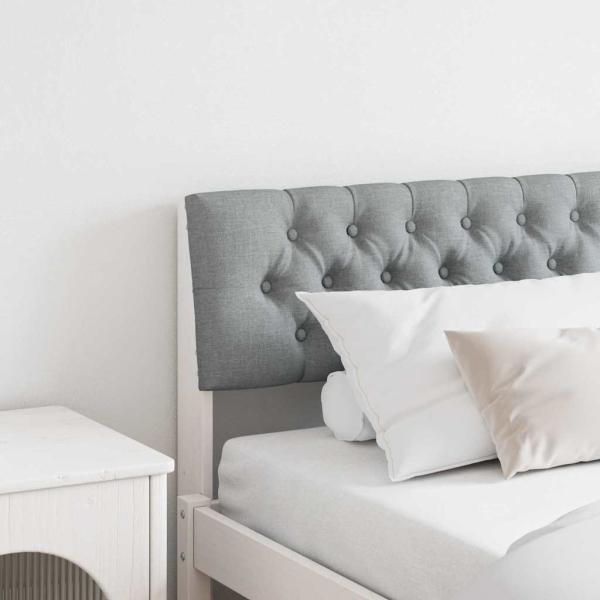 ARDEBO.de - Gepolstertes Kopfteil Hellgrau 200 cm Massives Kiefernholz