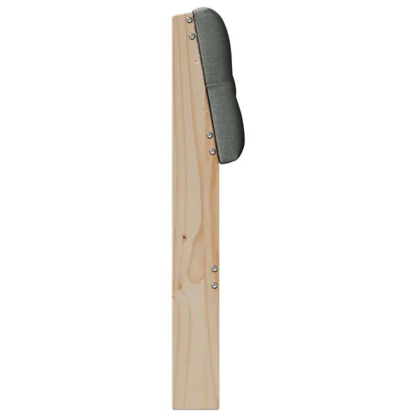 Gepolstertes Kopfteil Dunkelgrau 140 cm Massives Kiefernholz