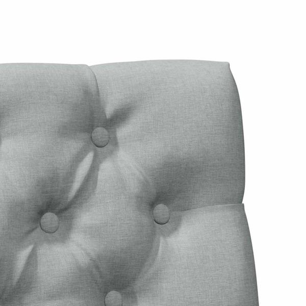 Gepolstertes Kopfteil Hellgrau 100 cm Massives Kiefernholz