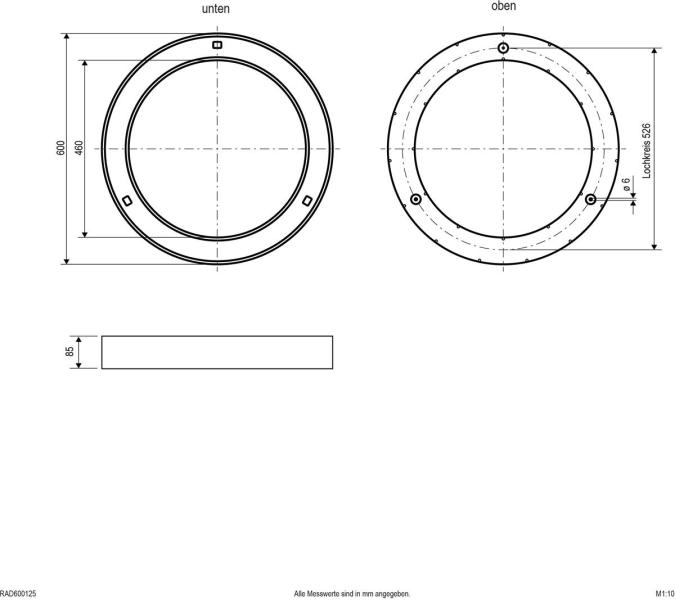 EVN DROP RING LED Deckenanbau, rund, IP20, 200-240V/AC/DC, DALI, 50W, 3000K, 4000K, 4254lm, 4666lm, weiß (RAD600125)