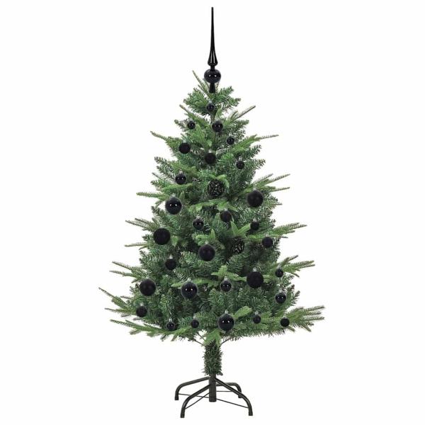 Künstlicher vorbeleuchteter Weihnachtsbaum mit Kugelset Grün