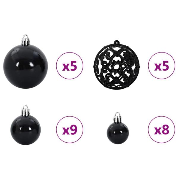 Künstlicher vorbeleuchteter Weihnachtsbaum mit Kugelset Grün