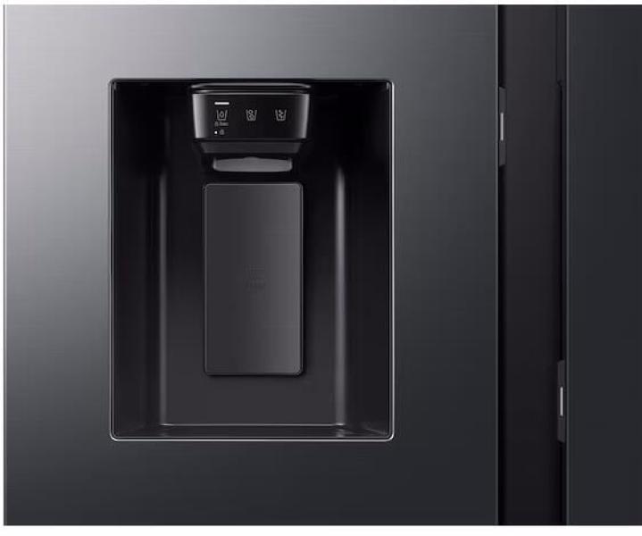 Samsung RS80F65KDFEF Stand Side-by-Side Kombination, 91,2 cm breit, 640 L, NoFrost+, Wassertank, WIFI, Wasser-/Eiswürfel, schwarz
