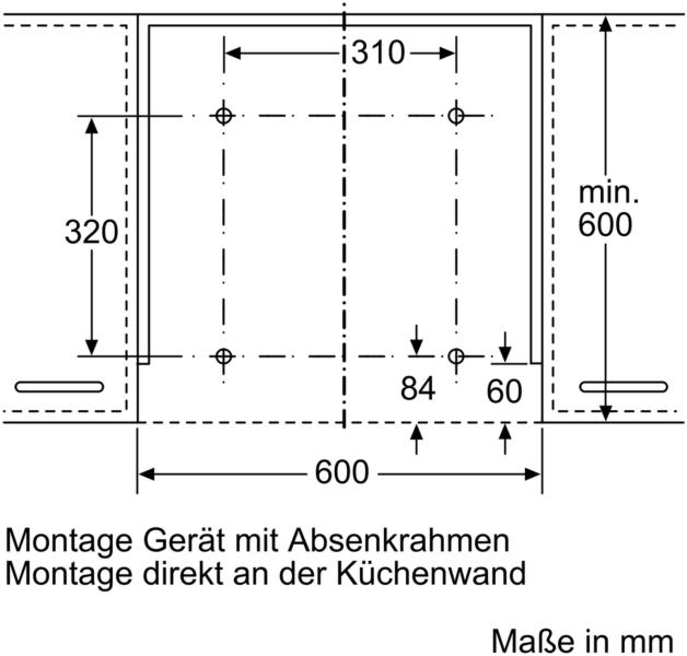 Siemens LZ46600 Absenkrahmen für Flachschirmhauben