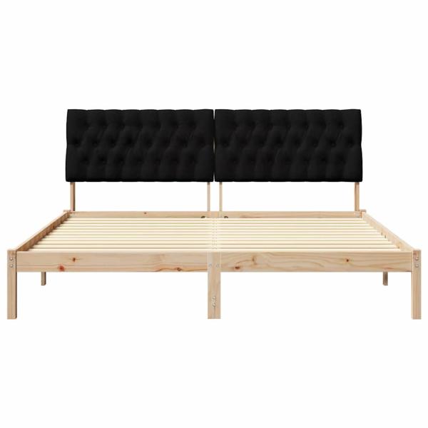 Bettgestell mit gepolstertem Kopfteil Braun 180 x 200 cm