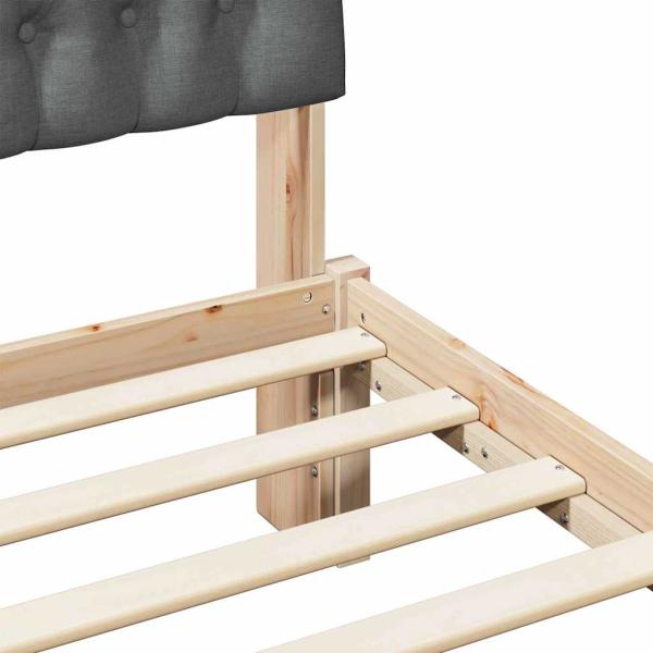 Bettgestell mit gepolstertem Kopfteil Braun 150 x 200 cm