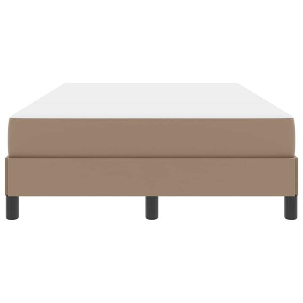 Bett mit Matratze Cappuccino 120 x 200 cm Kunstleder