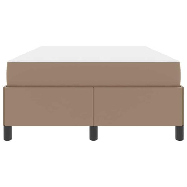 Bettgestell mit Matratze Cappuccino 120 x 200 cm Kunstleder