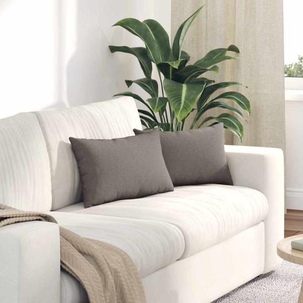 ARDEBO.de - Sofakissen 2 pcs Taupe 50 x 30 cm