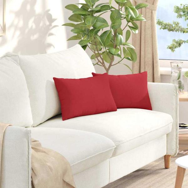 ARDEBO.de - Sofakissen 2 pcs Rot 50 x 30 cm