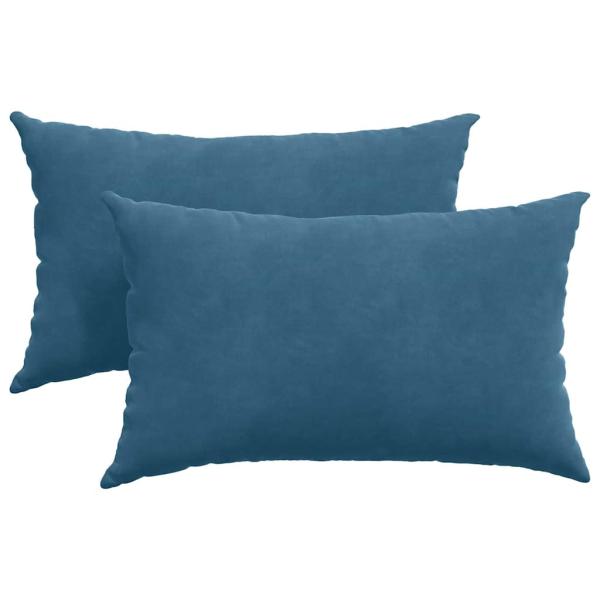Sofakissen 2 pcs Blau 50 x 30 cm Cordstoff
