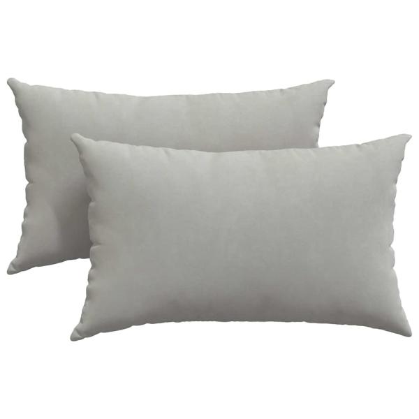 Sofa Kissen 2 pcs Hellgrau 50 x 30 cm