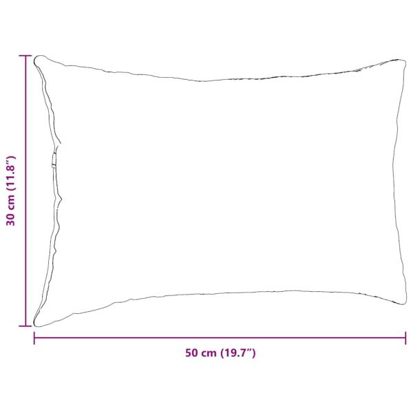 Sofa Kissen 2 pcs Hellgrau 50 x 30 cm