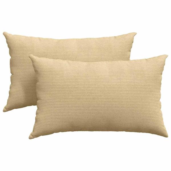 Sofakissen 2 pcs Grau-Grün 50 x 30 cm Cordstoff