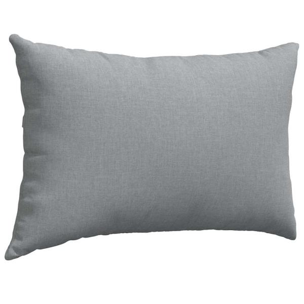 Sofakissen 2 Stk. Stoff Hellgrau 60 x 40 cm