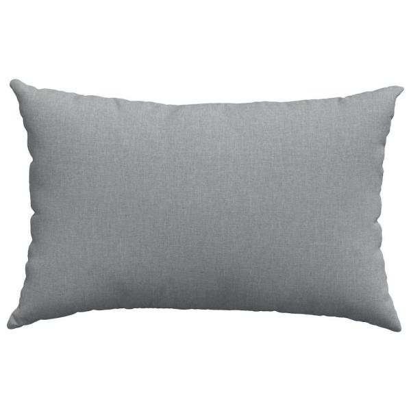 Sofakissen 2 Stk. Stoff Hellgrau 60 x 40 cm