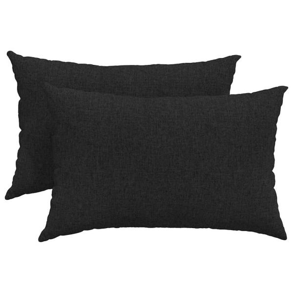 Sofakissen 2 pcs Schwarz 60 x 40 cm