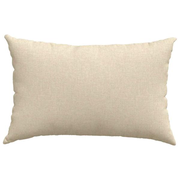 Sofakissen 2 pcs Creme 60 x 40 cm Stoff