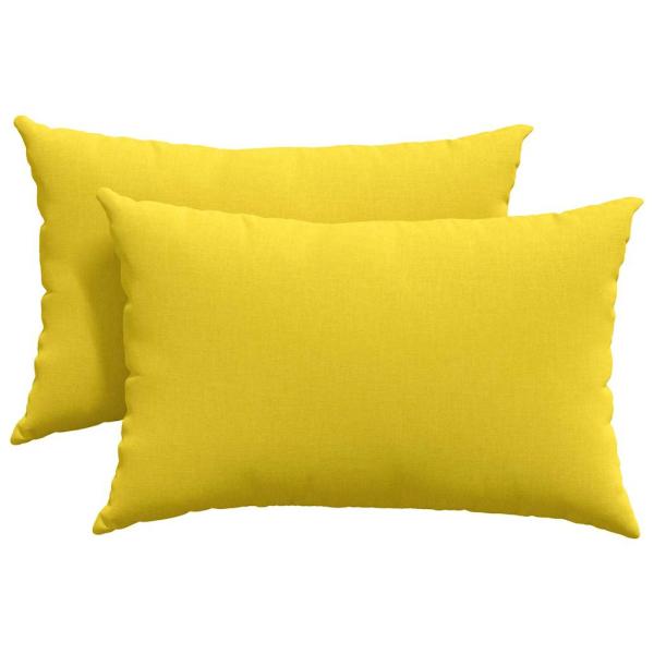 Sofakissen 2 pcs Helles Gelb 60 x 40 cm Stoff