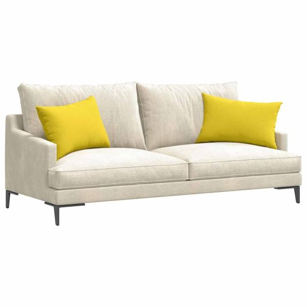 Sofakissen 2 pcs Helles Gelb 60 x 40 cm Stoff