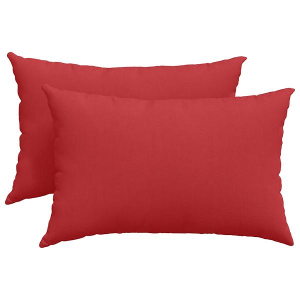Sofakissen 2 pcs Rot 60 x 40 cm Stoff