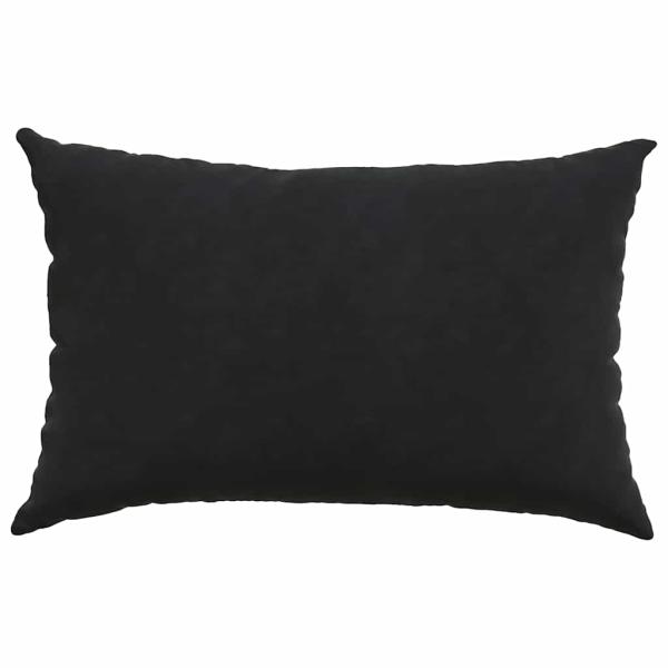 Sofakissen 2 pcs Schwarz 60 x 40 cm Cordstoff
