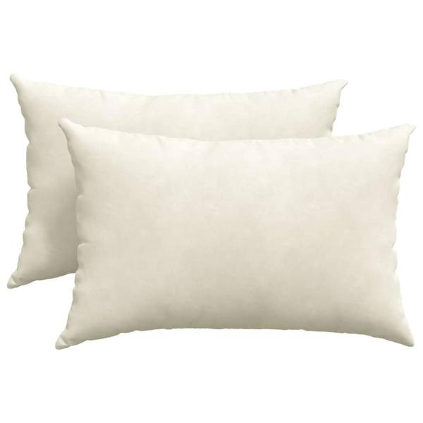 Sofakissen 2 pcs Creme 60 x 40 cm Cordstoff