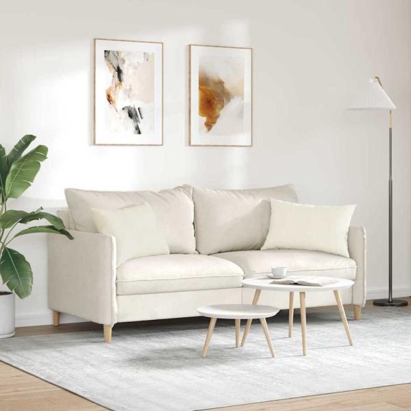 Sofakissen 2 pcs Creme 60 x 40 cm Cordstoff