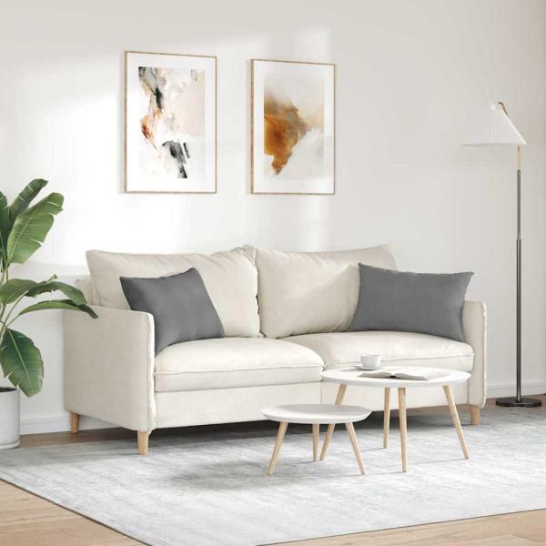 ARDEBO.de - Sofa Kissen 2 pcs Dunkelgrau 60 x 40 cm