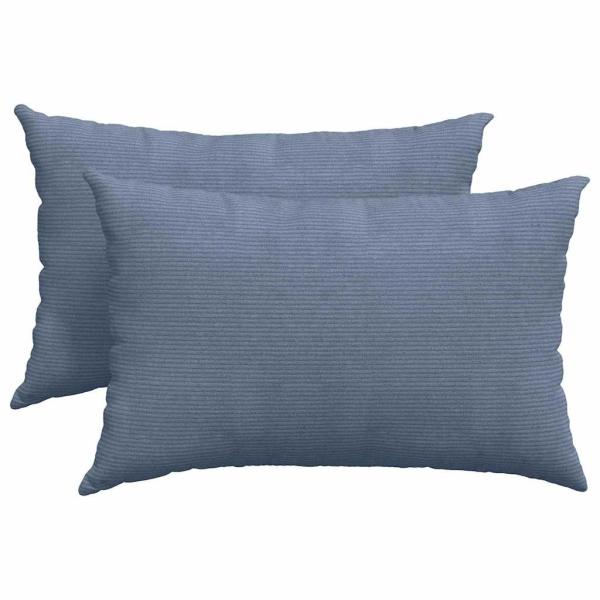 Sofakissen 2 pcs Blau 60 x 40 cm Cordstoff