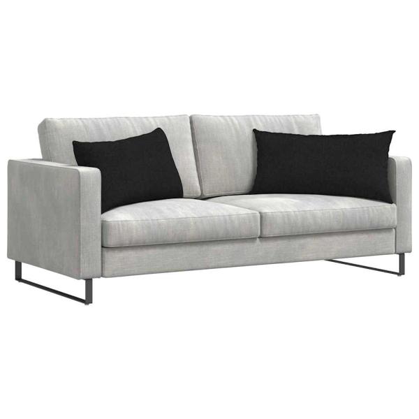 Sofakissen 2 pcs Schwarz 80 x 40 cm Stoff